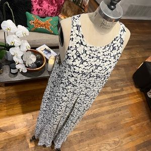 Johnny Cota Chic Floral Black & White Tank Maxi Dress Spring The Row DTLA